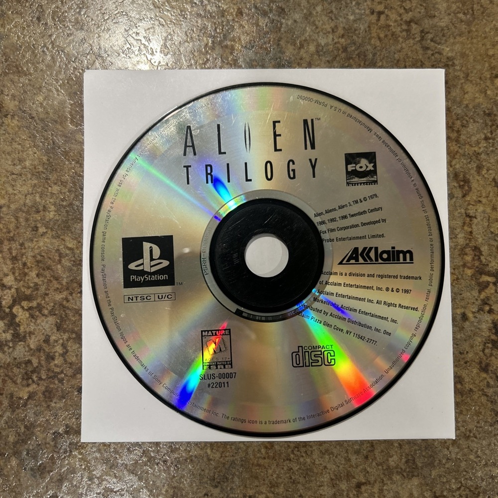 Alien Trilogy Greatest Hits Sony PlayStation 1 PS1 Disc Only Loose Disc Tested